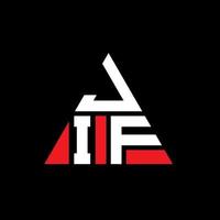 diseño de logotipo de letra de triángulo jif con forma de triángulo. monograma de diseño de logotipo de triángulo jif. plantilla de logotipo de vector de triángulo jif con color rojo. logotipo triangular jif logotipo simple, elegante y lujoso.