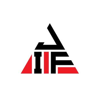 JIF triangle letter logo design with triangle shape. JIF triangle logo design monogram. JIF triangle vector logo template with red color. JIF triangular logo Simple, Elegant, and Luxurious Logo.