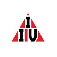 diseño de logotipo de letra triangular iiv con forma de triángulo. monograma de diseño de logotipo de triángulo iiv. plantilla de logotipo de vector de triángulo iiv con color rojo. logotipo triangular iiv logotipo simple, elegante y lujoso.