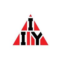 Diseño de logotipo de letra triangular iiy con forma de triángulo. monograma de diseño de logotipo de triángulo iiy. plantilla de logotipo de vector de triángulo iiy con color rojo. logotipo triangular iiy logotipo simple, elegante y lujoso.