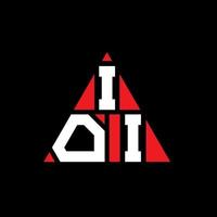 diseño de logotipo de letra triangular ioj con forma de triángulo. monograma de diseño del logotipo del triángulo ioj. plantilla de logotipo de vector de triángulo ioj con color rojo. logotipo triangular ioj logotipo simple, elegante y lujoso.