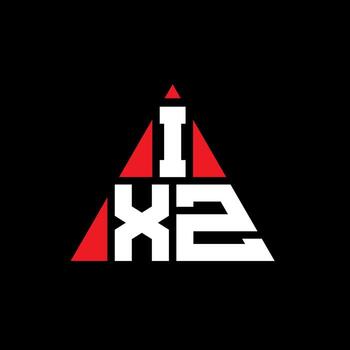 IXZ triangle letter logo design with triangle shape. IXZ triangle logo design monogram. IXZ triangle vector logo template with red color. IXZ triangular logo Simple, Elegant, and Luxurious Logo.