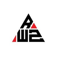 diseño de logotipo de letra triangular rwz con forma de triángulo. monograma de diseño de logotipo de triángulo rwz. plantilla de logotipo de vector de triángulo rwz con color rojo. logotipo triangular rwz logotipo simple, elegante y lujoso.