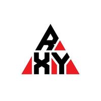 Diseño de logotipo de letra triangular rxy con forma de triángulo. monograma de diseño de logotipo de triángulo rxy. plantilla de logotipo de vector de triángulo rxy con color rojo. logotipo triangular rxy logotipo simple, elegante y lujoso.