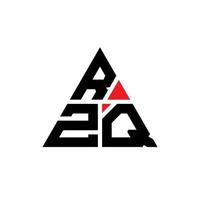 diseño de logotipo de letra triangular rzq con forma de triángulo. monograma de diseño del logotipo del triángulo rzq. plantilla de logotipo de vector de triángulo rzq con color rojo. logotipo triangular rzq logotipo simple, elegante y lujoso.