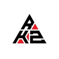 Diseño de logotipo de letra triangular rkz con forma de triángulo. monograma de diseño del logotipo del triángulo rkz. plantilla de logotipo de vector de triángulo rkz con color rojo. logotipo triangular rkz logotipo simple, elegante y lujoso.