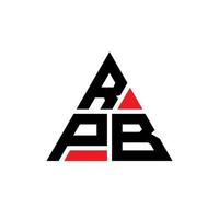 diseño de logotipo de letra triangular rpb con forma de triángulo. monograma de diseño de logotipo de triángulo rpb. plantilla de logotipo de vector de triángulo rpb con color rojo. logotipo triangular rpb logotipo simple, elegante y lujoso.