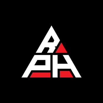 RPH triangle letter logo design with triangle shape. RPH triangle logo design monogram. RPH triangle vector logo template with red color. RPH triangular logo Simple, Elegant, and Luxurious Logo.