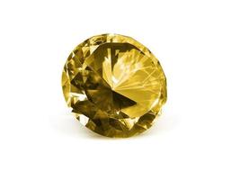 diamond Yellow on white background photo