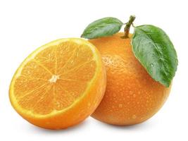 Orange fruit on white background photo