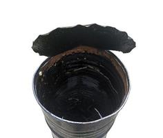 dirty used oil after car service photo