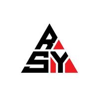 diseño de logotipo de letra triangular rsy con forma de triángulo. monograma de diseño de logotipo de triángulo rsy. plantilla de logotipo de vector de triángulo rsy con color rojo. logotipo triangular rsy logotipo simple, elegante y lujoso.