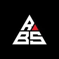 diseño de logotipo de letra triangular rbs con forma de triángulo. monograma de diseño del logotipo del triángulo rbs. plantilla de logotipo de vector de triángulo rbs con color rojo. logotipo triangular rbs logotipo simple, elegante y lujoso.