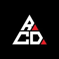 diseño de logotipo de letra de triángulo rcd con forma de triángulo. monograma de diseño de logotipo de triángulo rcd. plantilla de logotipo de vector de triángulo rcd con color rojo. logo triangular rcd logo simple, elegante y lujoso.