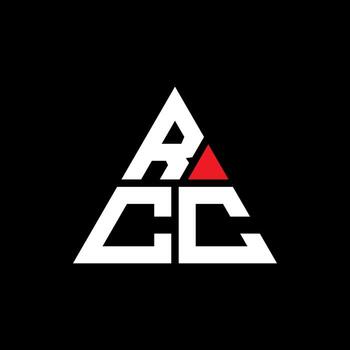 RCC triangle letter logo design with triangle shape. RCC triangle logo design monogram. RCC triangle vector logo template with red color. RCC triangular logo Simple, Elegant, and Luxurious Logo.