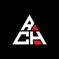 diseño de logotipo de letra de triángulo rch con forma de triángulo. monograma de diseño del logotipo del triángulo rch. plantilla de logotipo de vector de triángulo rch con color rojo. logotipo triangular rch logotipo simple, elegante y lujoso.