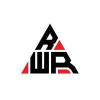 diseño de logotipo de letra triangular rwr con forma de triángulo. monograma de diseño de logotipo de triángulo rwr. plantilla de logotipo de vector de triángulo rwr con color rojo. logotipo triangular rwr logotipo simple, elegante y lujoso.