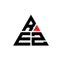 diseño de logotipo de letra triangular rez con forma de triángulo. monograma de diseño del logotipo del triángulo rez. plantilla de logotipo de vector de triángulo rez con color rojo. logotipo triangular rez logotipo simple, elegante y lujoso.