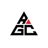 diseño de logotipo de letra triangular rgc con forma de triángulo. monograma de diseño de logotipo de triángulo rgc. plantilla de logotipo de vector de triángulo rgc con color rojo. logotipo triangular rgc logotipo simple, elegante y lujoso.