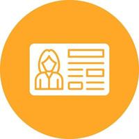 Member Card Glyph Circle Background Icon vector