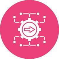 Integration Glyph Circle Background Icon vector