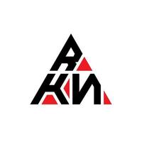 diseño de logotipo de letra triangular rkn con forma de triángulo. monograma de diseño del logotipo del triángulo rkn. plantilla de logotipo de vector de triángulo rkn con color rojo. logotipo triangular rkn logotipo simple, elegante y lujoso.