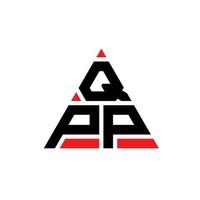 QPP triangle letter logo design with triangle shape. QPP triangle logo design monogram. QPP triangle vector logo template with red color. QPP triangular logo Simple, Elegant, and Luxurious Logo.