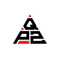 diseño de logotipo de letra triangular qpz con forma de triángulo. monograma de diseño del logotipo del triángulo qpz. plantilla de logotipo de vector de triángulo qpz con color rojo. logotipo triangular qpz logotipo simple, elegante y lujoso.