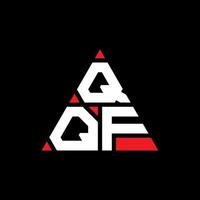 QQF triangle letter logo design with triangle shape. QQF triangle logo design monogram. QQF triangle vector logo template with red color. QQF triangular logo Simple, Elegant, and Luxurious Logo.
