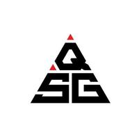 QSG triangle letter logo design with triangle shape. QSG triangle logo design monogram. QSG triangle vector logo template with red color. QSG triangular logo Simple, Elegant, and Luxurious Logo.