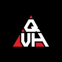 qvh diseño de logotipo de letra triangular con forma de triángulo. monograma de diseño de logotipo de triángulo qvh. plantilla de logotipo de vector de triángulo qvh con color rojo. logotipo triangular qvh logotipo simple, elegante y lujoso.