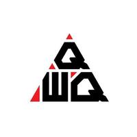 QWQ triangle letter logo design with triangle shape. QWQ triangle logo design monogram. QWQ triangle vector logo template with red color. QWQ triangular logo Simple, Elegant, and Luxurious Logo.