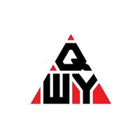 QWY triangle letter logo design with triangle shape. QWY triangle logo design monogram. QWY triangle vector logo template with red color. QWY triangular logo Simple, Elegant, and Luxurious Logo.