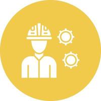 Engineering Glyph Circle Background Icon vector
