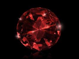 diamond Red on black background photo