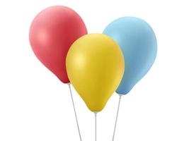 multicolored balloons on a on white background photo
