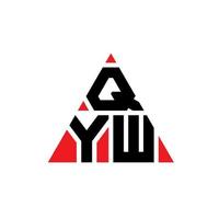 QYW triangle letter logo design with triangle shape. QYW triangle logo design monogram. QYW triangle vector logo template with red color. QYW triangular logo Simple, Elegant, and Luxurious Logo.