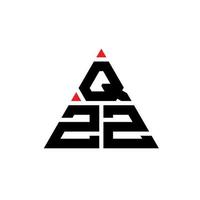 diseño de logotipo de letra triangular qzz con forma de triángulo. monograma de diseño del logotipo del triángulo qzz. plantilla de logotipo de vector de triángulo qzz con color rojo. logotipo triangular qzz logotipo simple, elegante y lujoso.