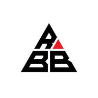 diseño de logotipo de letra de triángulo rbb con forma de triángulo. monograma de diseño de logotipo de triángulo rbb. plantilla de logotipo de vector de triángulo rbb con color rojo. logotipo triangular rbb logotipo simple, elegante y lujoso.