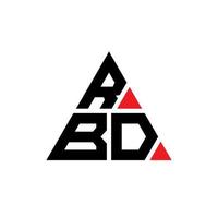 diseño de logotipo de letra de triángulo rbd con forma de triángulo. monograma de diseño de logotipo de triángulo rbd. plantilla de logotipo de vector de triángulo rbd con color rojo. logotipo triangular rbd logotipo simple, elegante y lujoso.