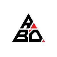 diseño de logotipo de letra de triángulo rbo con forma de triángulo. monograma de diseño de logotipo de triángulo rbo. plantilla de logotipo de vector de triángulo rbo con color rojo. logotipo triangular rbo logotipo simple, elegante y lujoso.