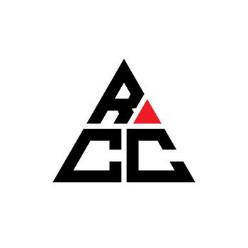RCC triangle letter logo design with triangle shape. RCC triangle logo design monogram. RCC triangle vector logo template with red color. RCC triangular logo Simple, Elegant, and Luxurious Logo.
