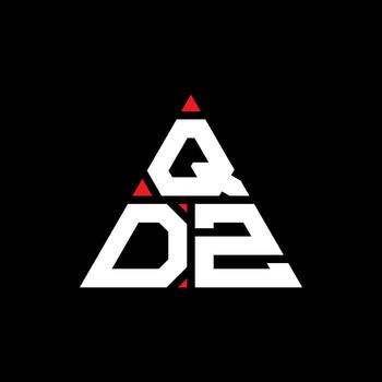 QDZ triangle letter logo design with triangle shape. QDZ triangle logo design monogram. QDZ triangle vector logo template with red color. QDZ triangular logo Simple, Elegant, and Luxurious Logo.