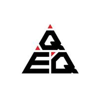 QEQ triangle letter logo design with triangle shape. QEQ triangle logo design monogram. QEQ triangle vector logo template with red color. QEQ triangular logo Simple, Elegant, and Luxurious Logo.