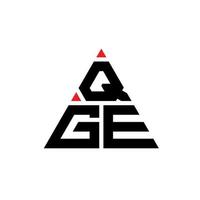 QGE triangle letter logo design with triangle shape. QGE triangle logo design monogram. QGE triangle vector logo template with red color. QGE triangular logo Simple, Elegant, and Luxurious Logo.