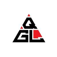 diseño de logotipo de letra triangular qgl con forma de triángulo. monograma de diseño del logotipo del triángulo qgl. plantilla de logotipo de vector de triángulo qgl con color rojo. logotipo triangular qgl logotipo simple, elegante y lujoso.