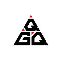 QGQ triangle letter logo design with triangle shape. QGQ triangle logo design monogram. QGQ triangle vector logo template with red color. QGQ triangular logo Simple, Elegant, and Luxurious Logo.