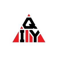 diseño de logotipo de letra triangular qiy con forma de triángulo. monograma de diseño de logotipo de triángulo qiy. plantilla de logotipo de vector de triángulo qiy con color rojo. logotipo triangular qiy logotipo simple, elegante y lujoso.