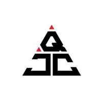diseño de logotipo de letra triangular qjc con forma de triángulo. monograma de diseño del logotipo del triángulo qjc. plantilla de logotipo de vector de triángulo qjc con color rojo. logotipo triangular qjc logotipo simple, elegante y lujoso.