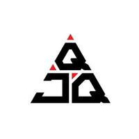 diseño de logotipo de letra triangular qjq con forma de triángulo. monograma de diseño del logotipo del triángulo qjq. plantilla de logotipo de vector de triángulo qjq con color rojo. logotipo triangular qjq logotipo simple, elegante y lujoso.